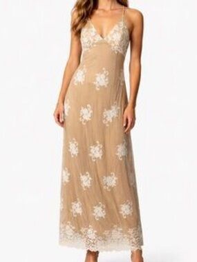 Forever 21 Lace Embroidered Maxi Dress